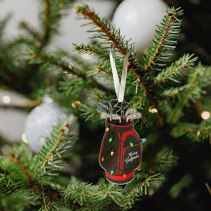 SUCHAGIFT Golf Ornament - Golf Club Ornaments for Christmas Tree, Golfing Ornaments - Sports Gifts for Golfing Lovers, Golfers, Dad, Husband, Men - Christmas Golfer Gifts - 2D Acrylic Ornament 2025 - Image 4